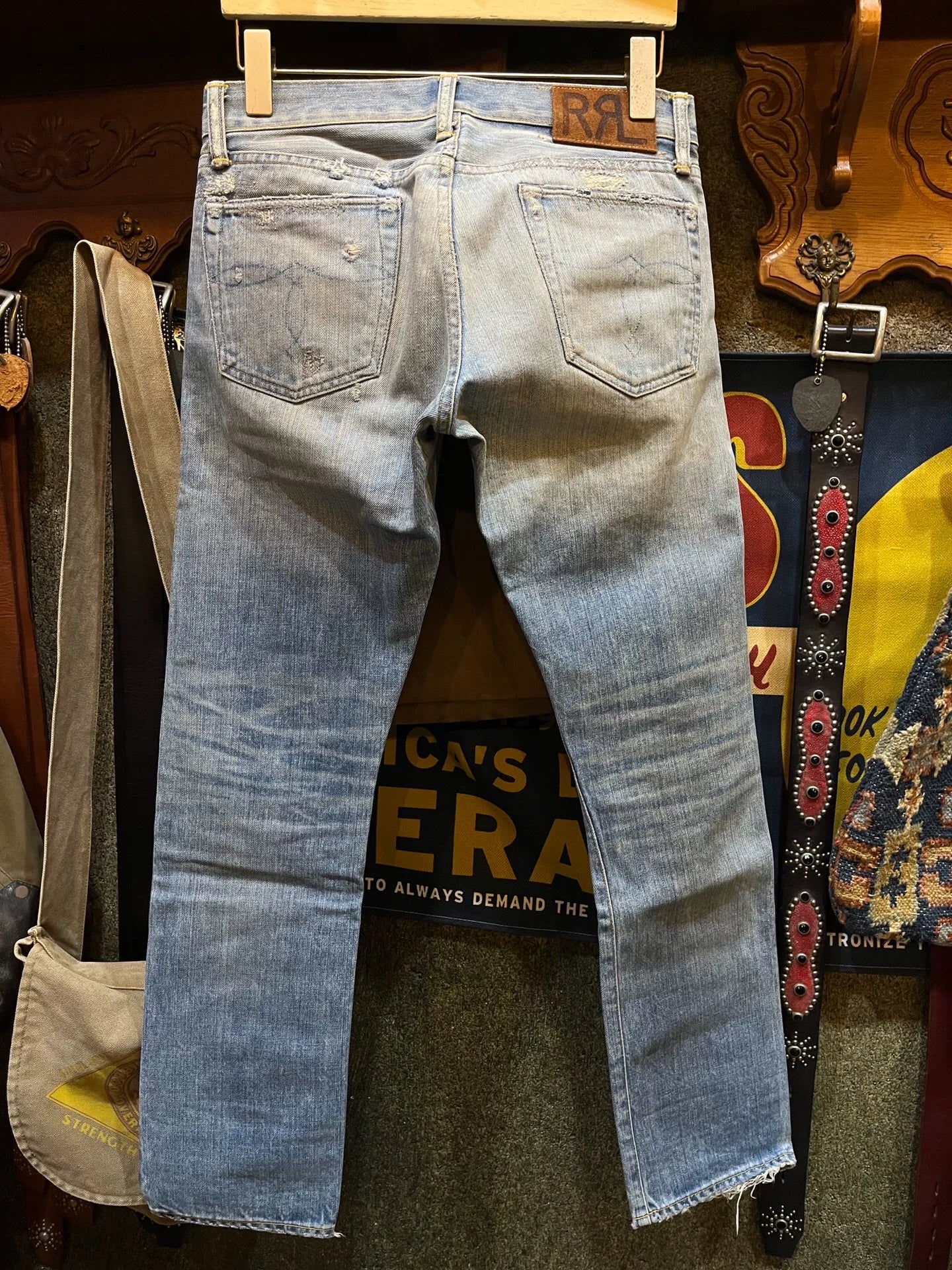 vintage distressed denim jeans by RRL