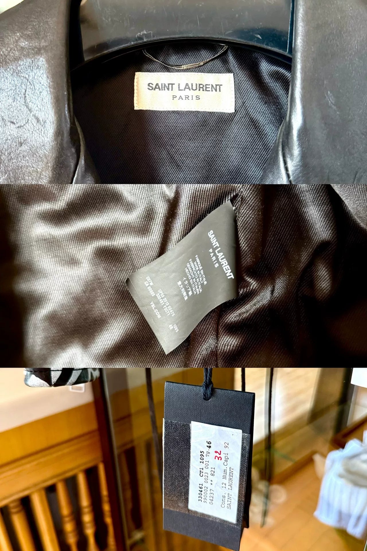 saint laurent graffiti leather jacket