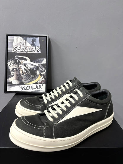 Rick Owens 45 Low-Top Leather Sneakers
