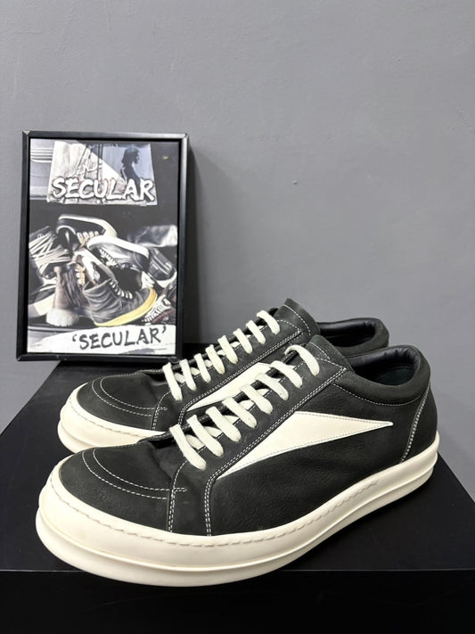 Rick Owens 45 Low-Top Leather Sneakers