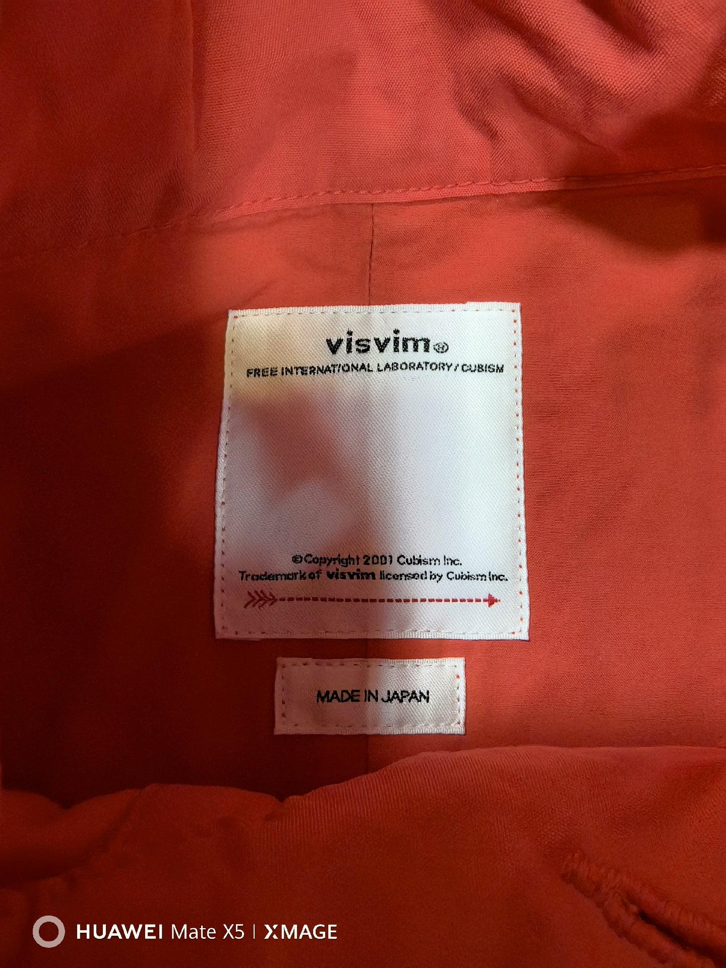 visvim six-five fishtail parka in red