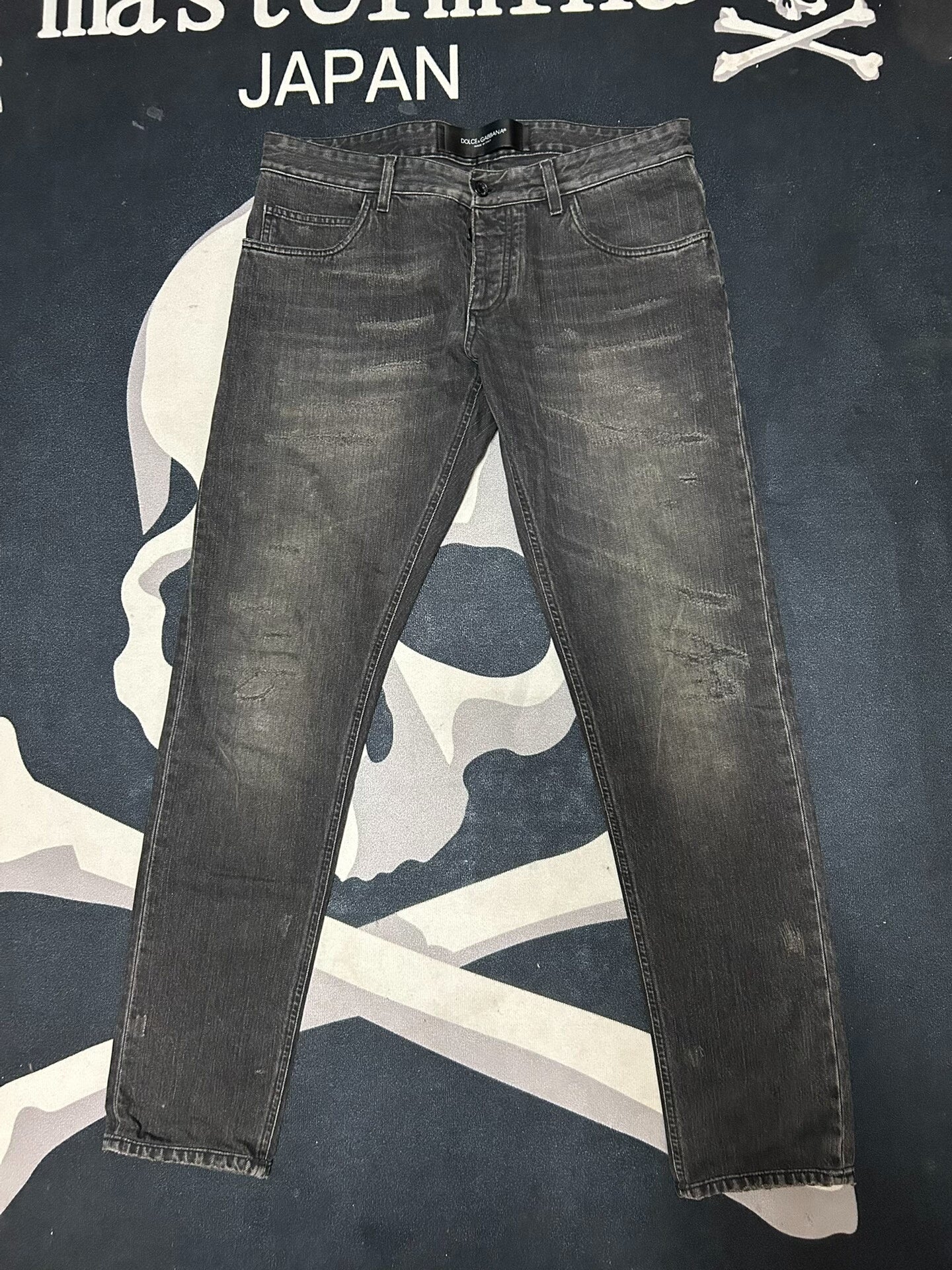 Dolce & Gabbana Distressed Gray Jeans