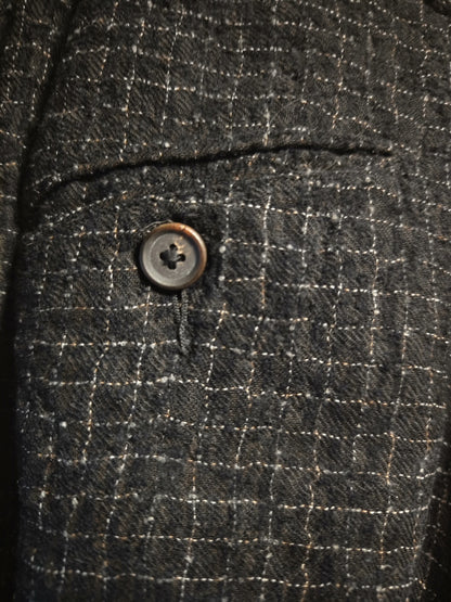 ziggy chen black wool checkered pants