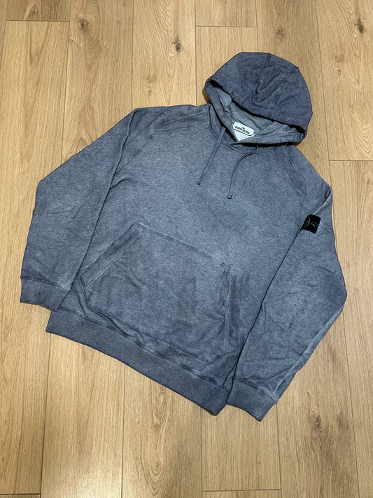 tie-dye hooded sweatshirt in gray