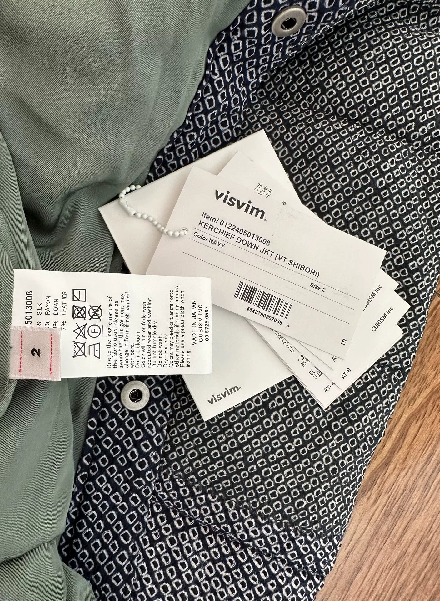 visvim kerchief down jacket shibori