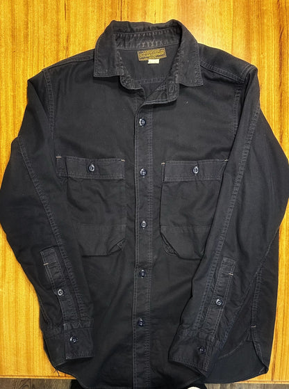 black oversized button-up shirt for casual wear