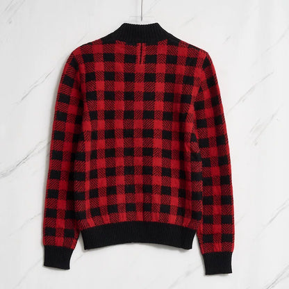 Saint Laurent Men's Classic Checkered Sweater