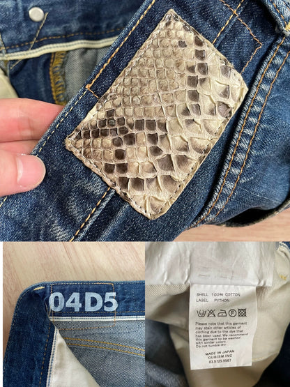 VISVIM SOCIAL SCULPTURE DAMAGED-5 Washed Distressed Jeans