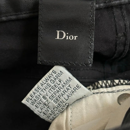 Dior Homme Black Waxed Cotton Pants