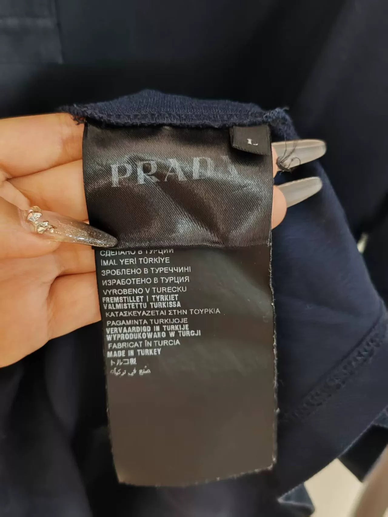 Prada Triangle Logo Short Sleeve Shirt