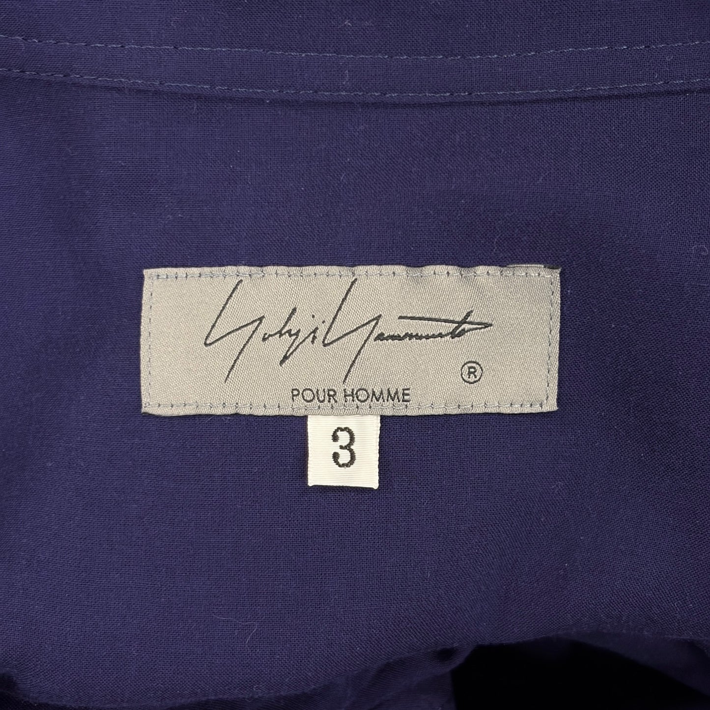 Yohji Yamamoto 25SS Indigo Open-Collar Shirt