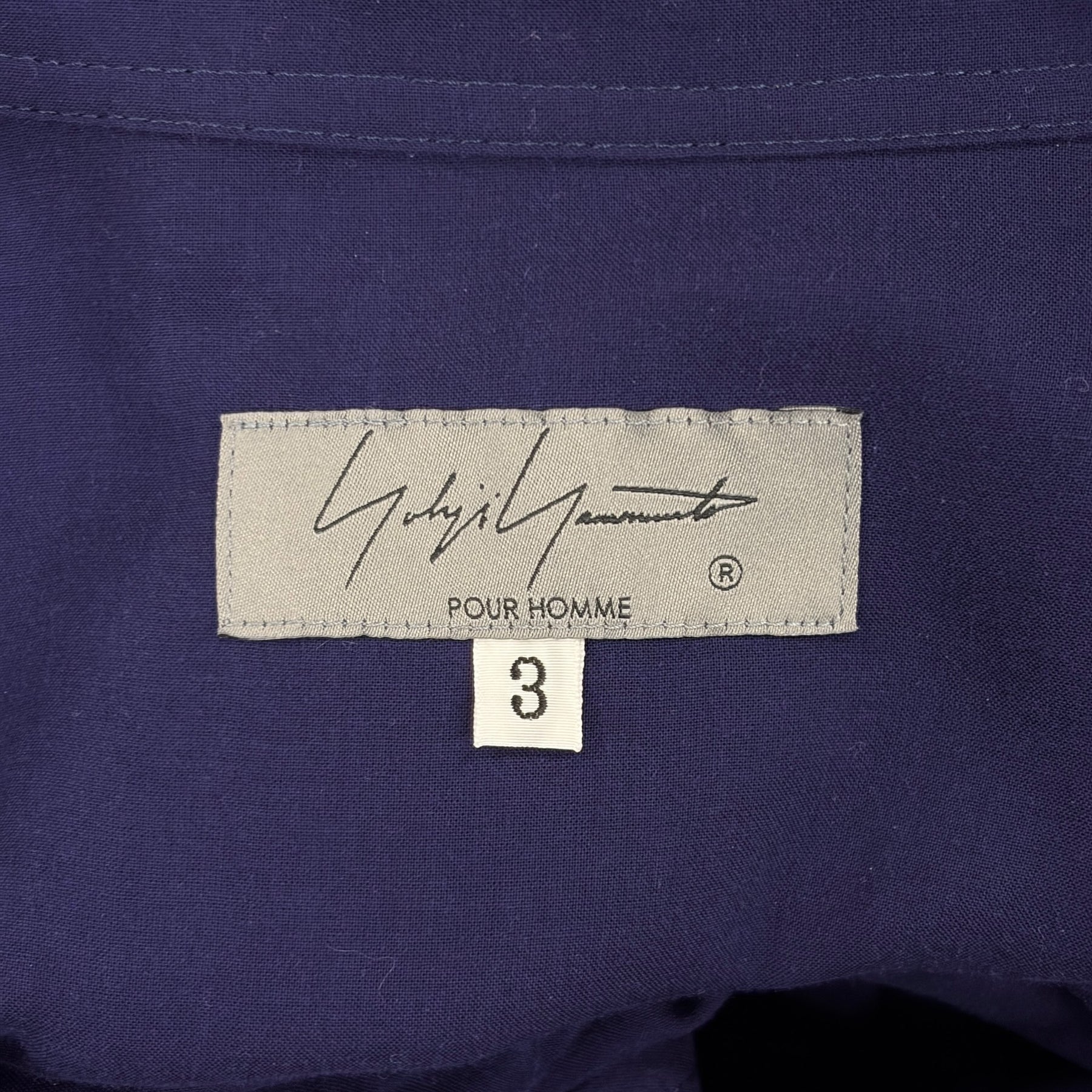 Yohji Yamamoto 25SS Indigo Open-Collar Shirt