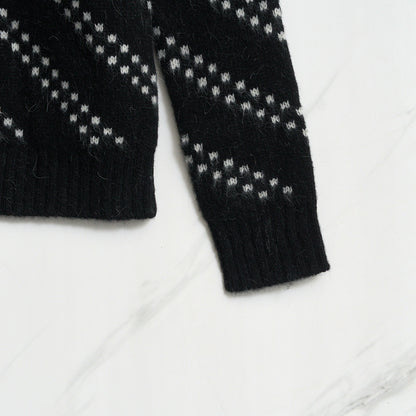 Saint Laurent Men's Zigzag Pattern Sweater
