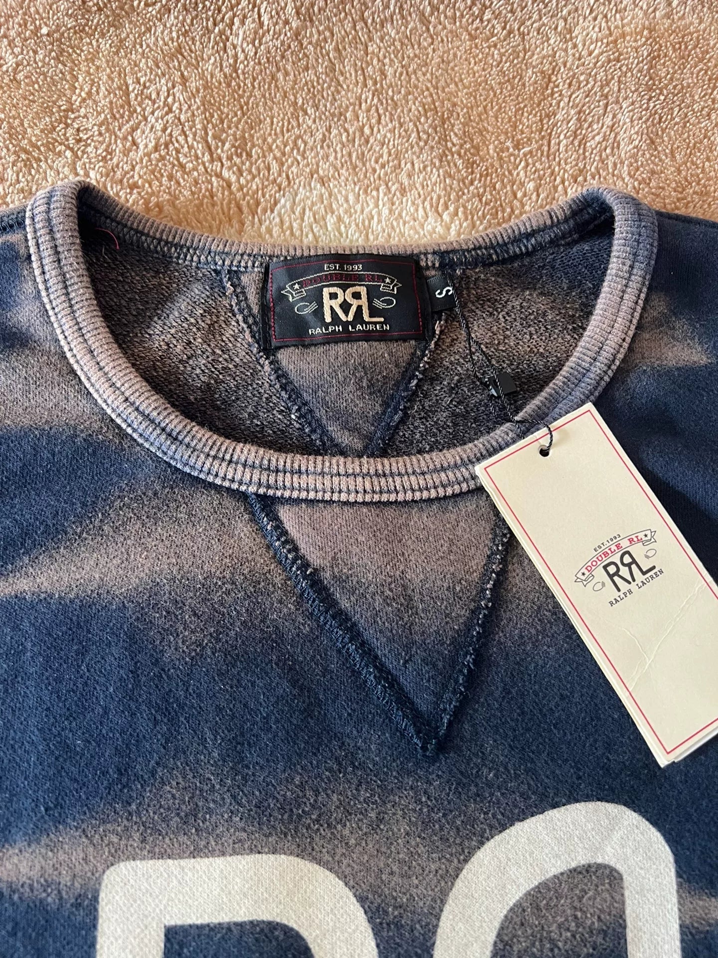 RRL Blue Tie-Dye Sweatshirt