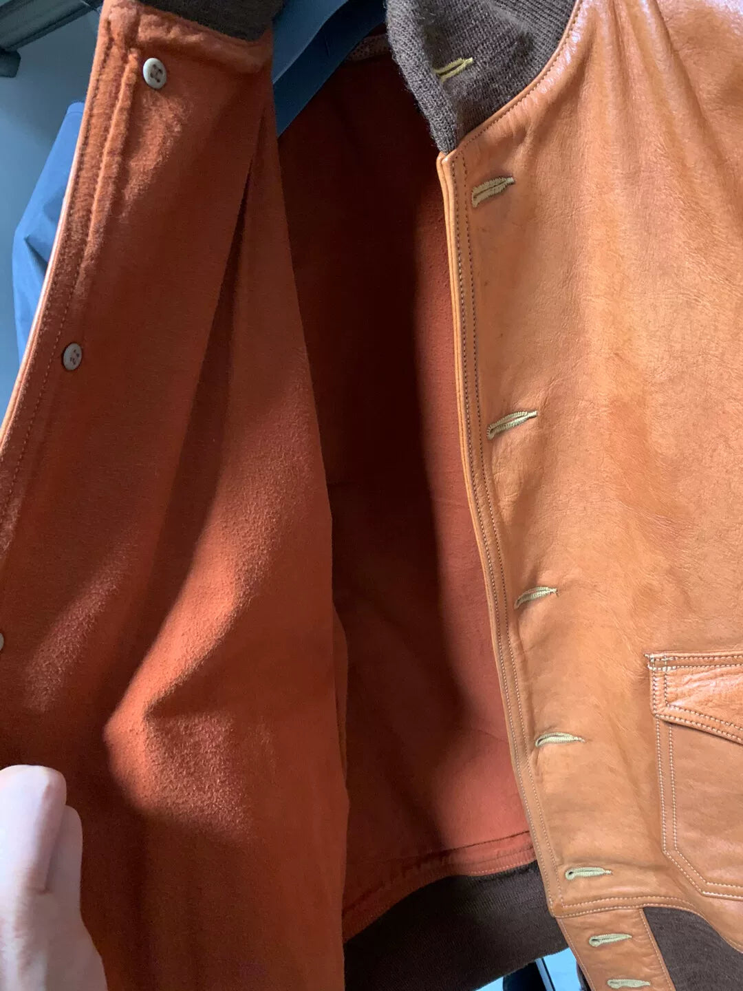 freewheelers brown leather jacket size 38