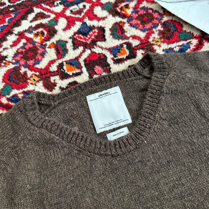 visvim college mud dyed wool sweater
