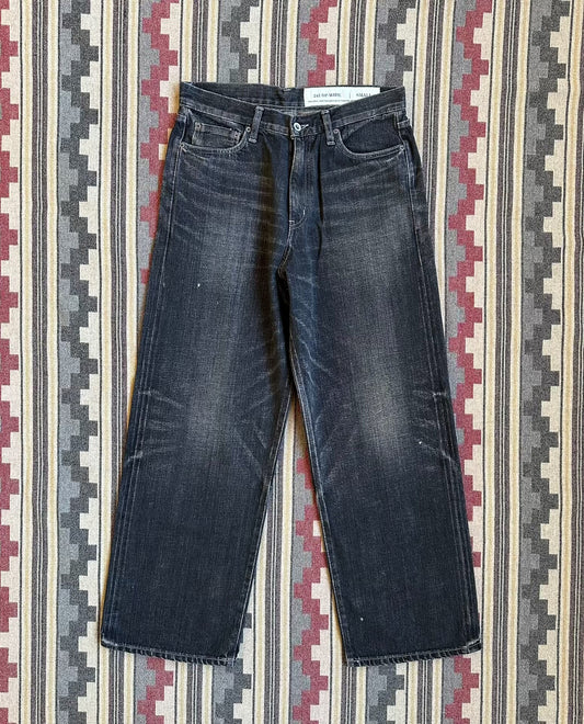 neighborhood washed denim vintage pants black