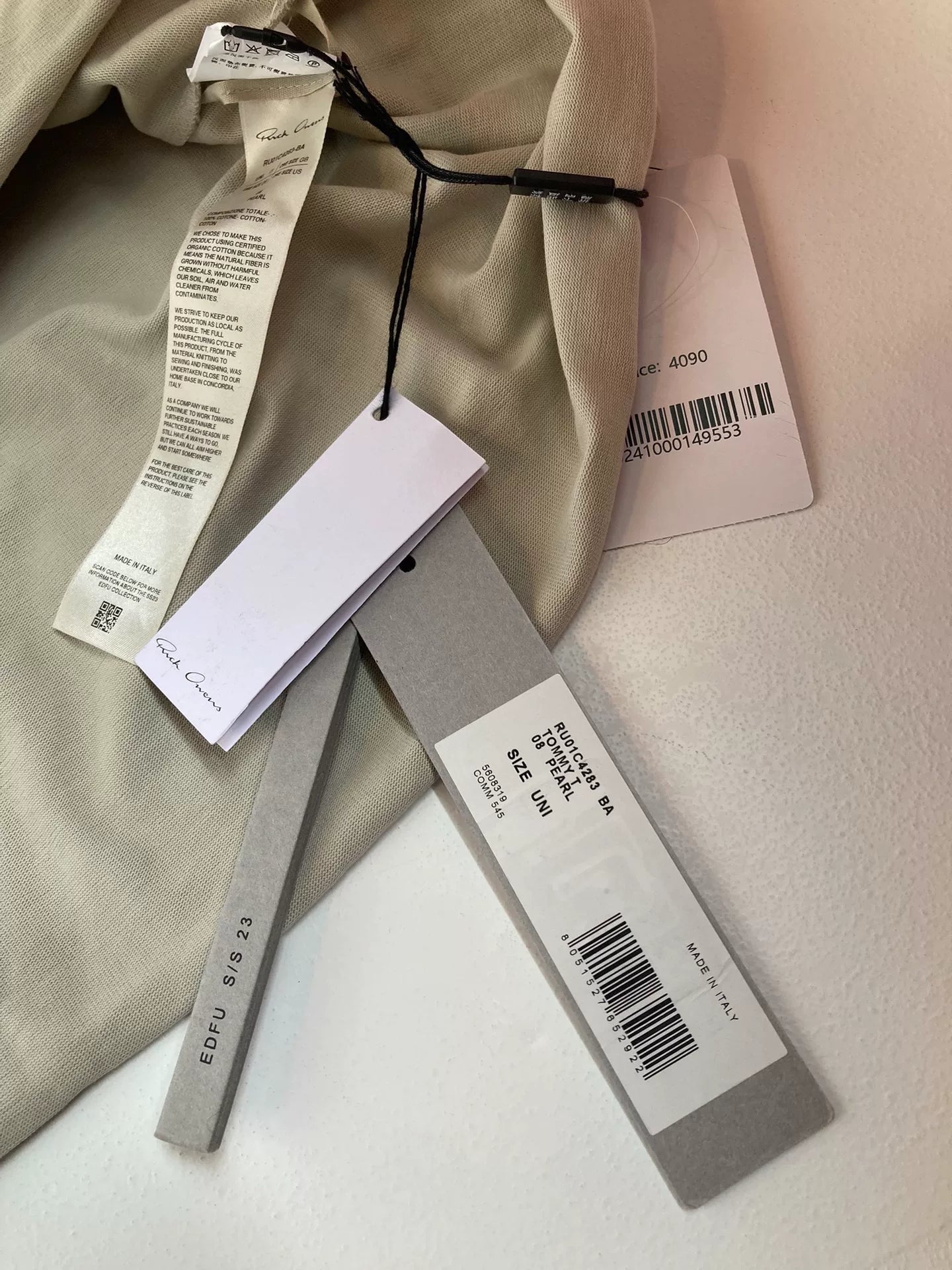 Rick Owens Tommy Oversized Dropped Shoulder T-shirt