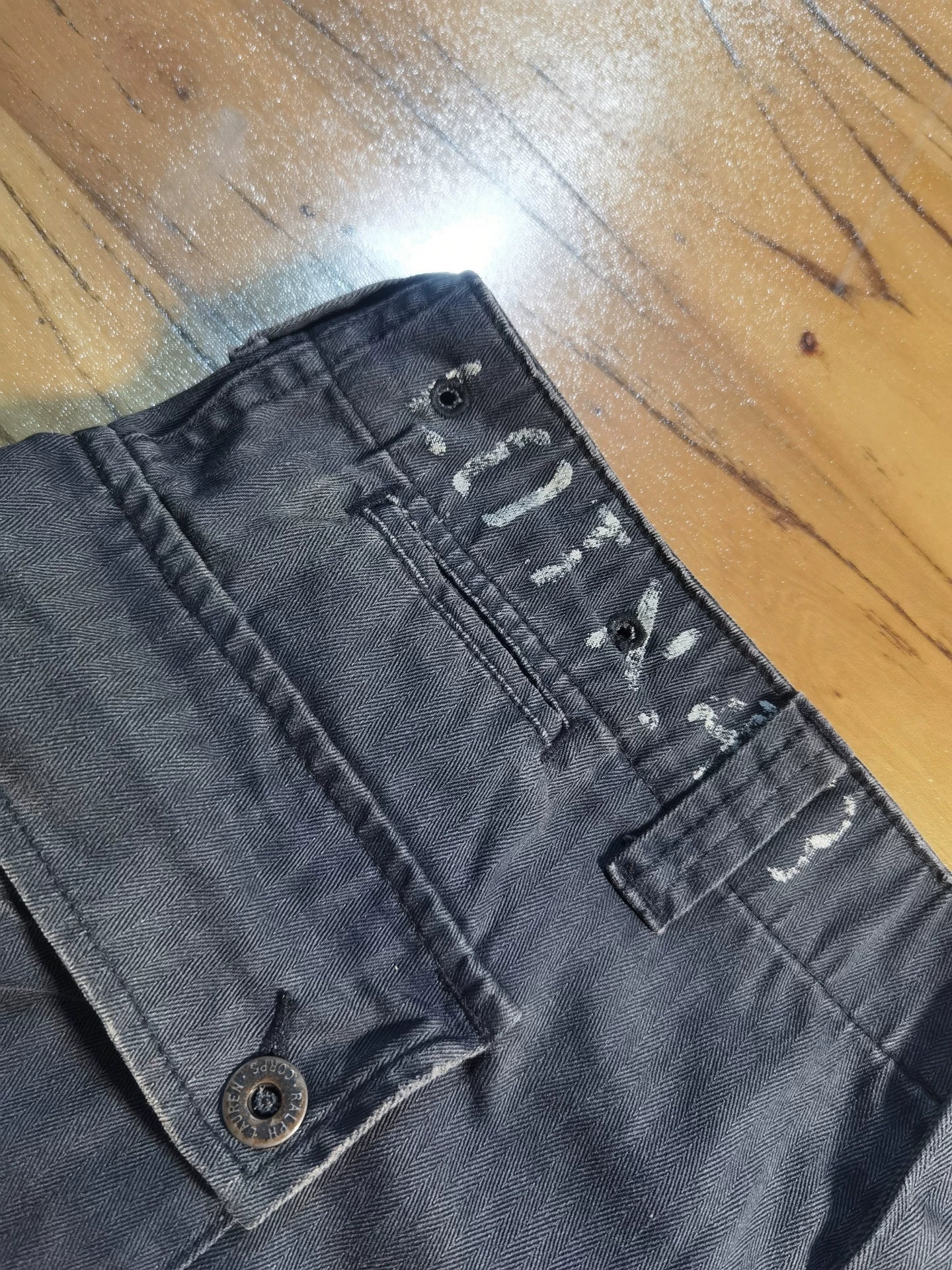 RRL Ralph Lauren Vintage Distressed Blue Shorts