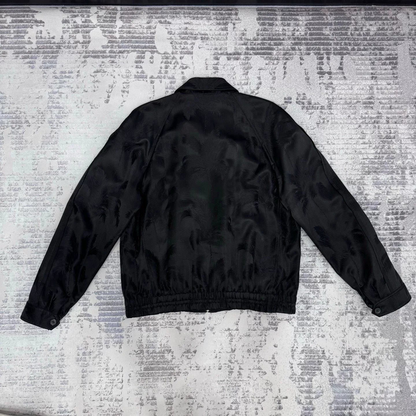 Saint Laurent Palm Satin Zip Jacket