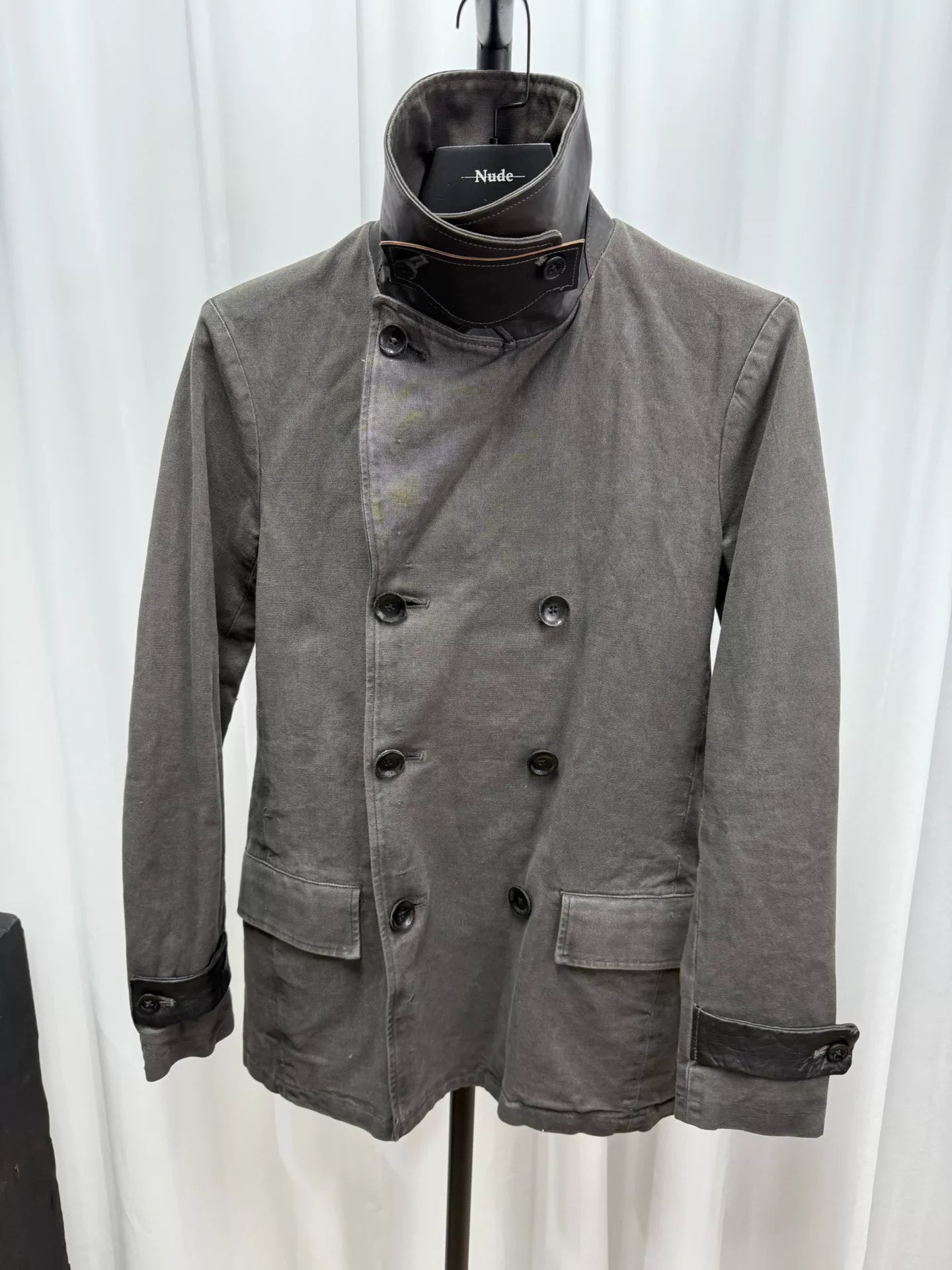 Backlash 拼皮水洗夹克 with Leather Details