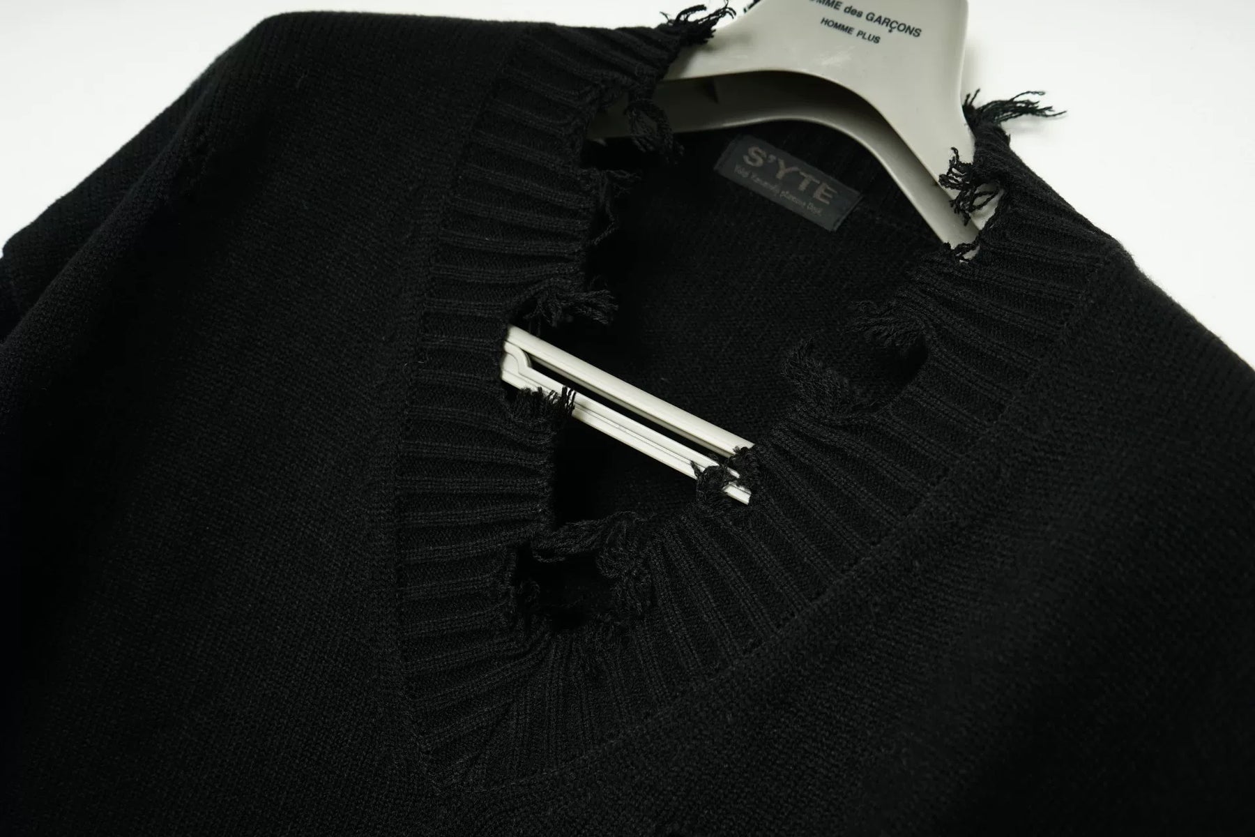 Yohji Yamamoto Knit Distressed Oversized Sweater