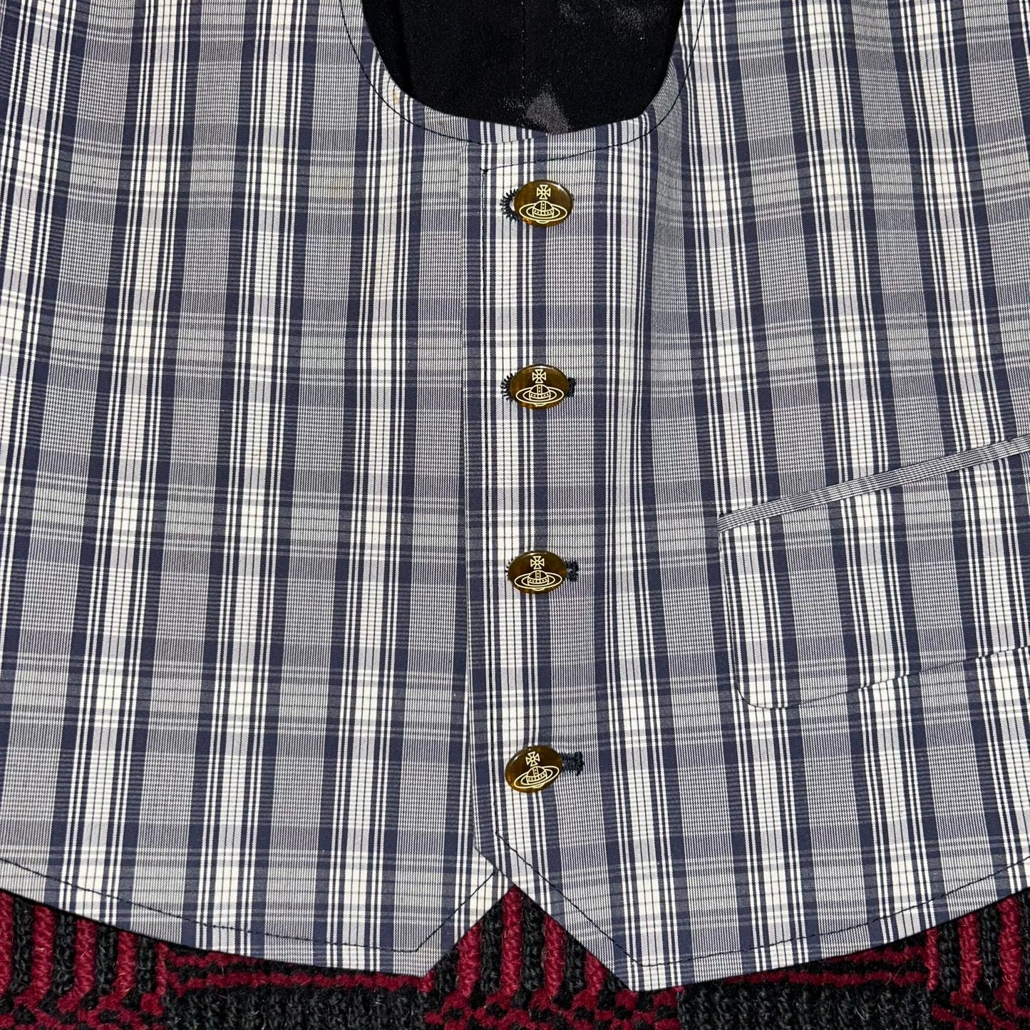 vivienne westwood plaid vest for men