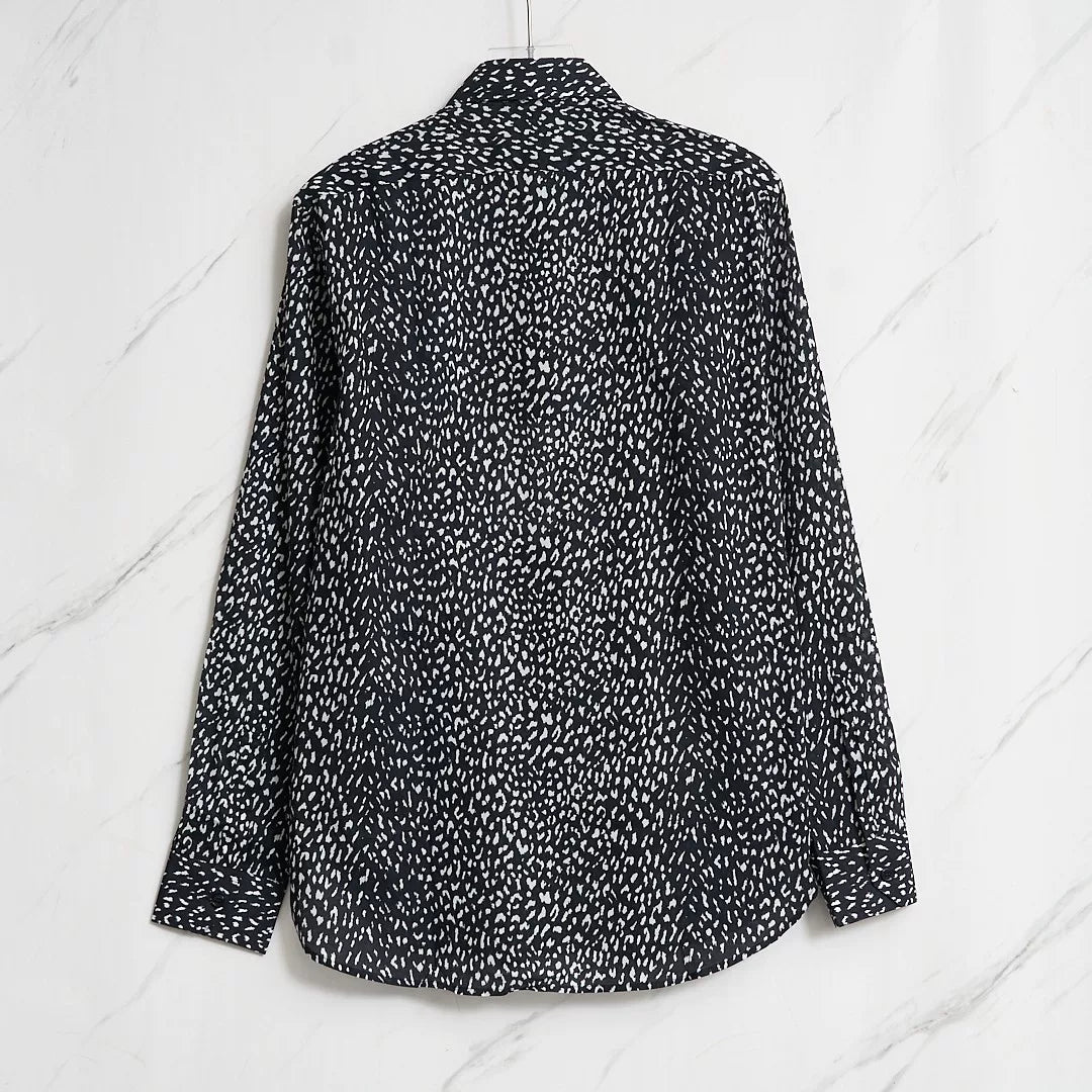 Saint Laurent Men's Polka Dot Shirt