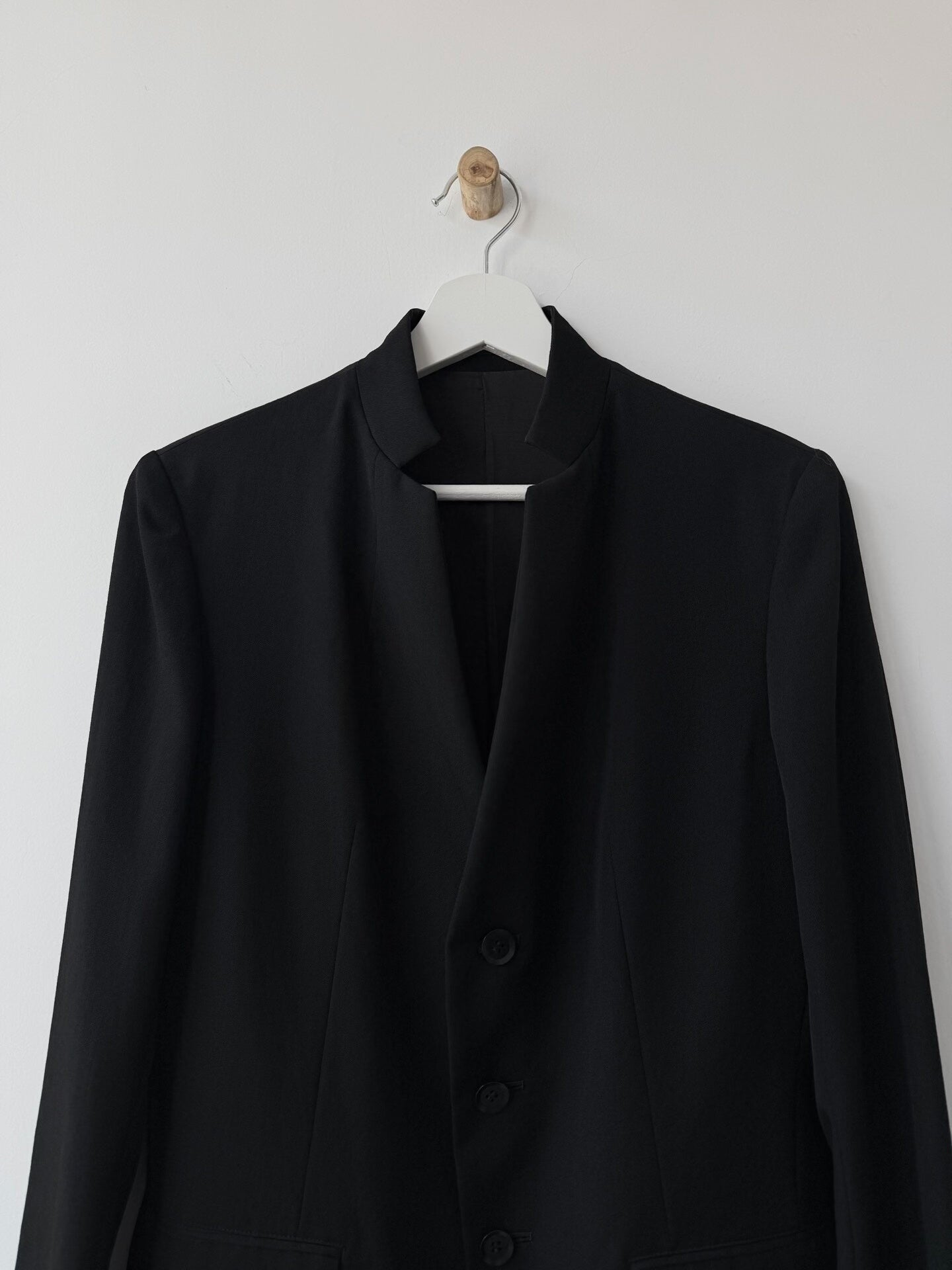 yohji yamamoto y's black minimalist blazer