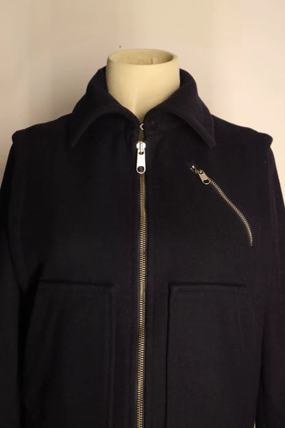 wool zippered administrative jacket by margiela