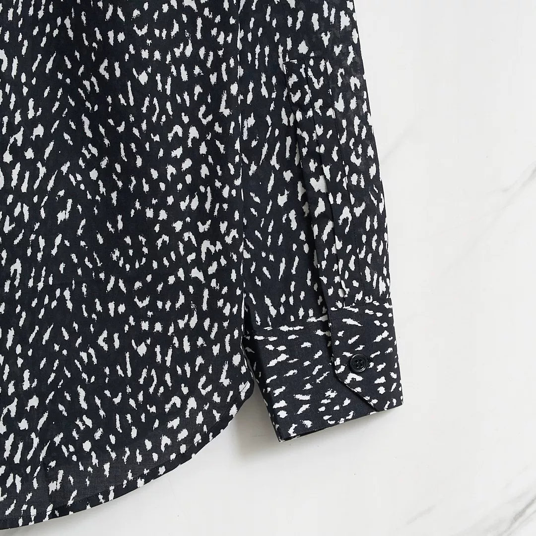 Saint Laurent Men's Polka Dot Shirt