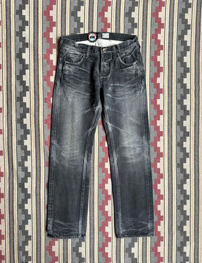 Prps Noir Distressed Selvedge Black Jeans