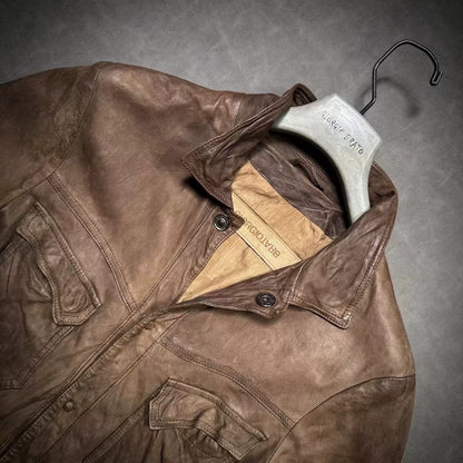 Giorgio Brato Men's Retro Leather Jacket