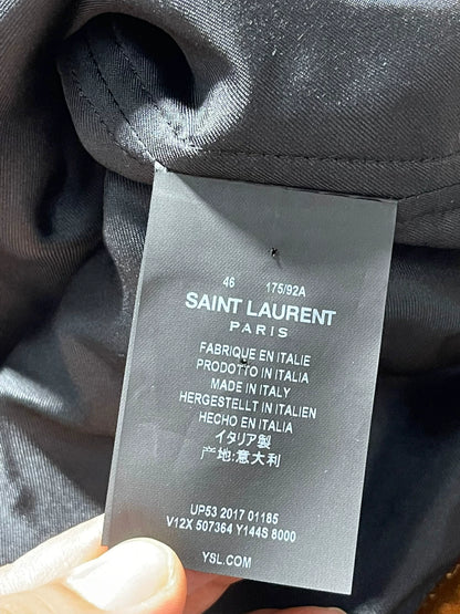 saint laurent velvet cotton bomber jacket