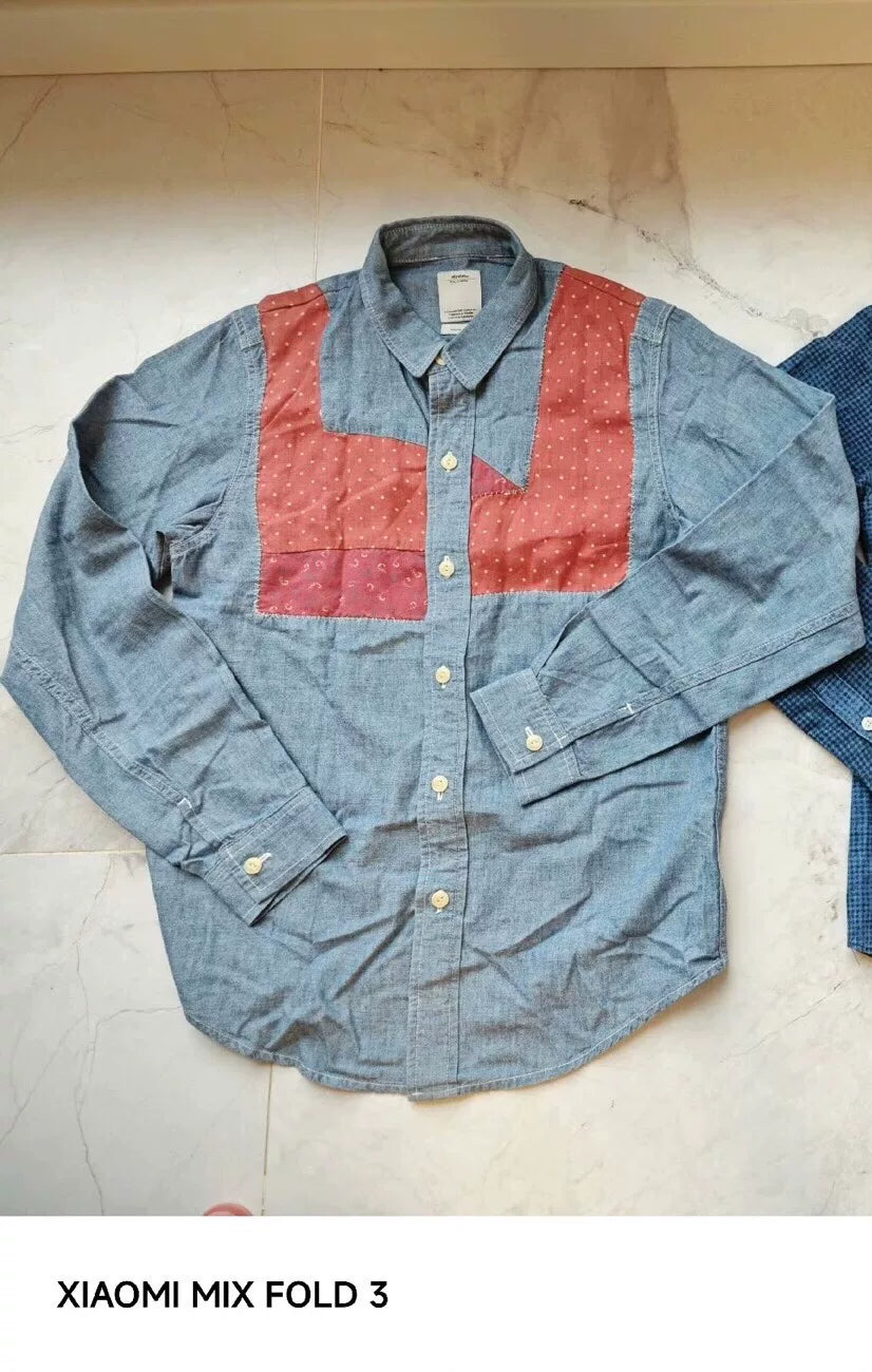 Visvim Denim Shirt with Red Accent