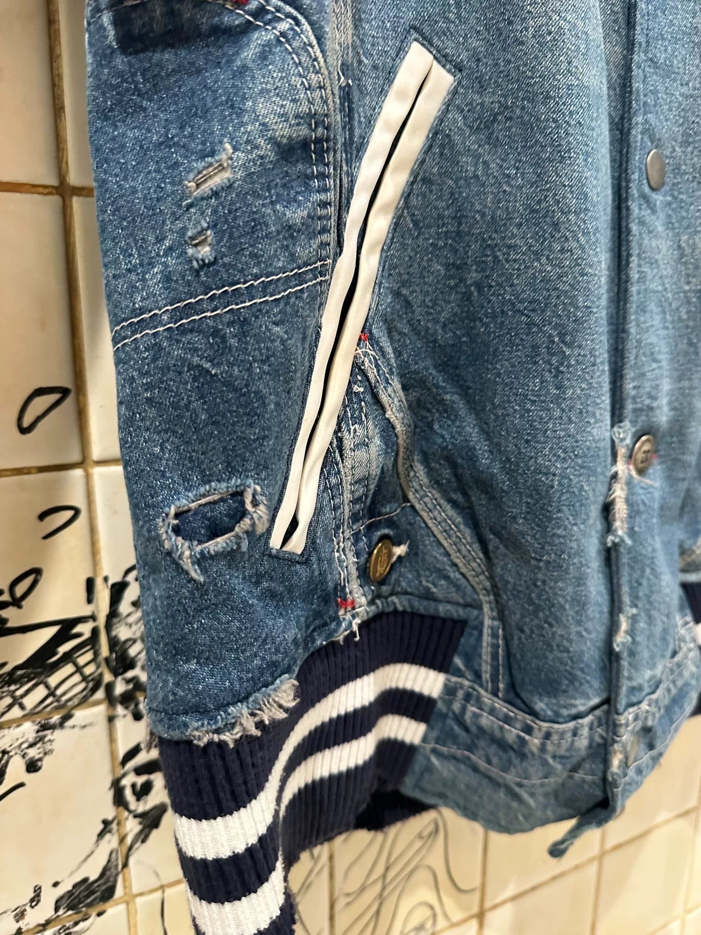 Greg Lauren Denim Patchwork Jacket