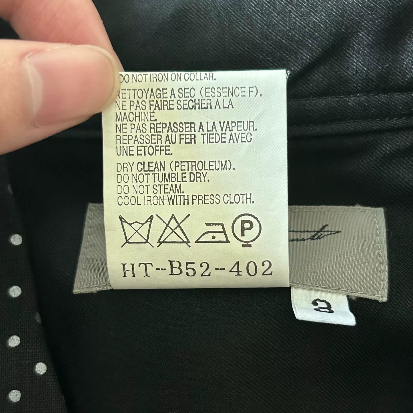 yohji yamamoto silk shirt with suspenders