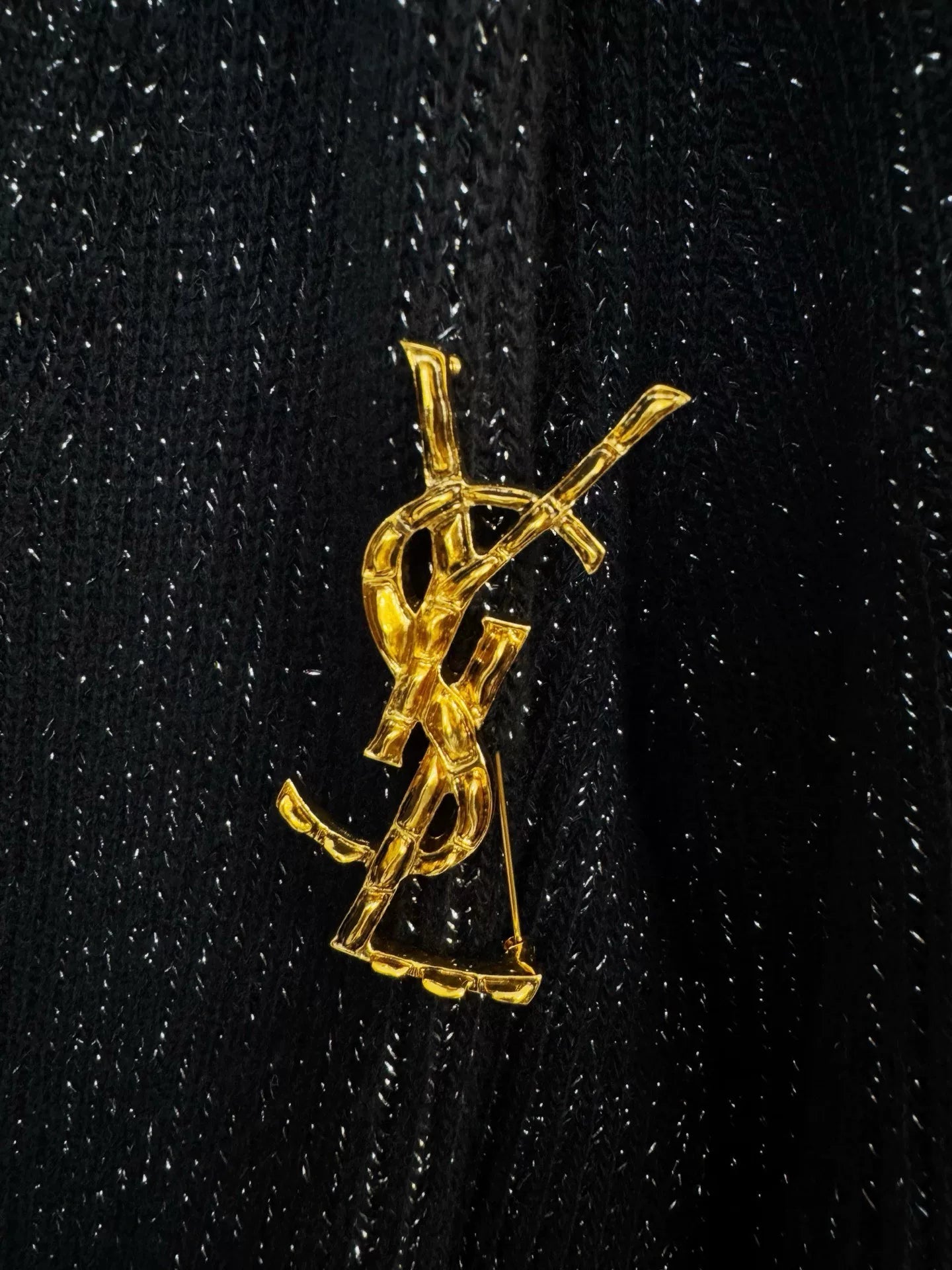 Saint Laurent Metallic Thread Cardigan
