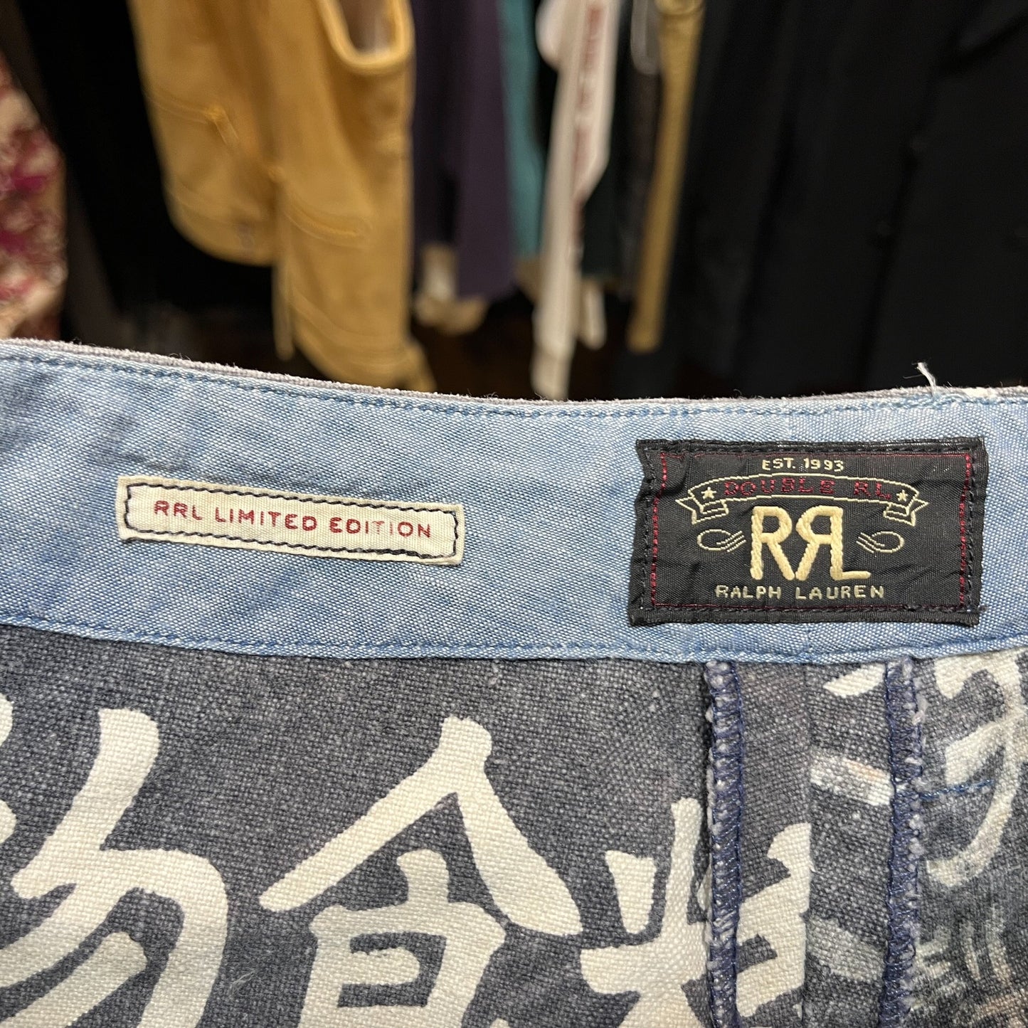 RRL Limited Patchwork Shorts
