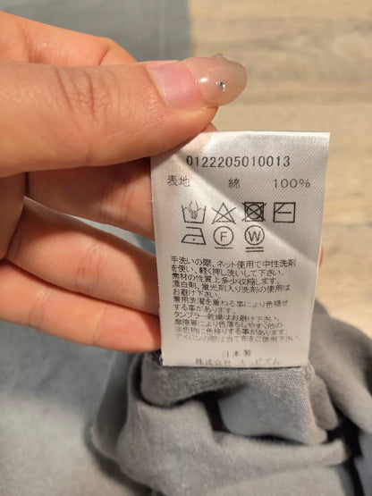 visvim jumbo tee in washed charcoal gray