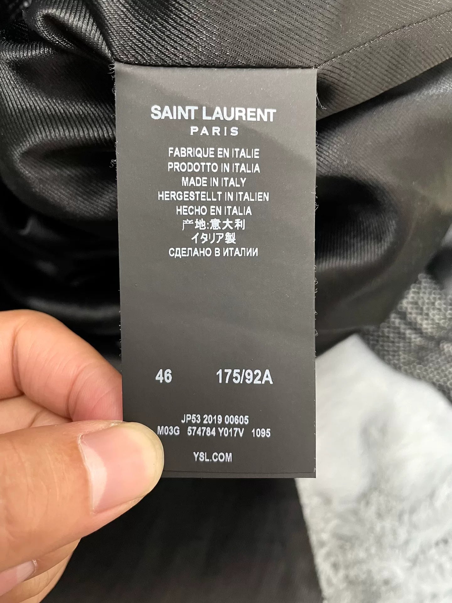 Saint Laurent Double-Breasted Checkered Coat