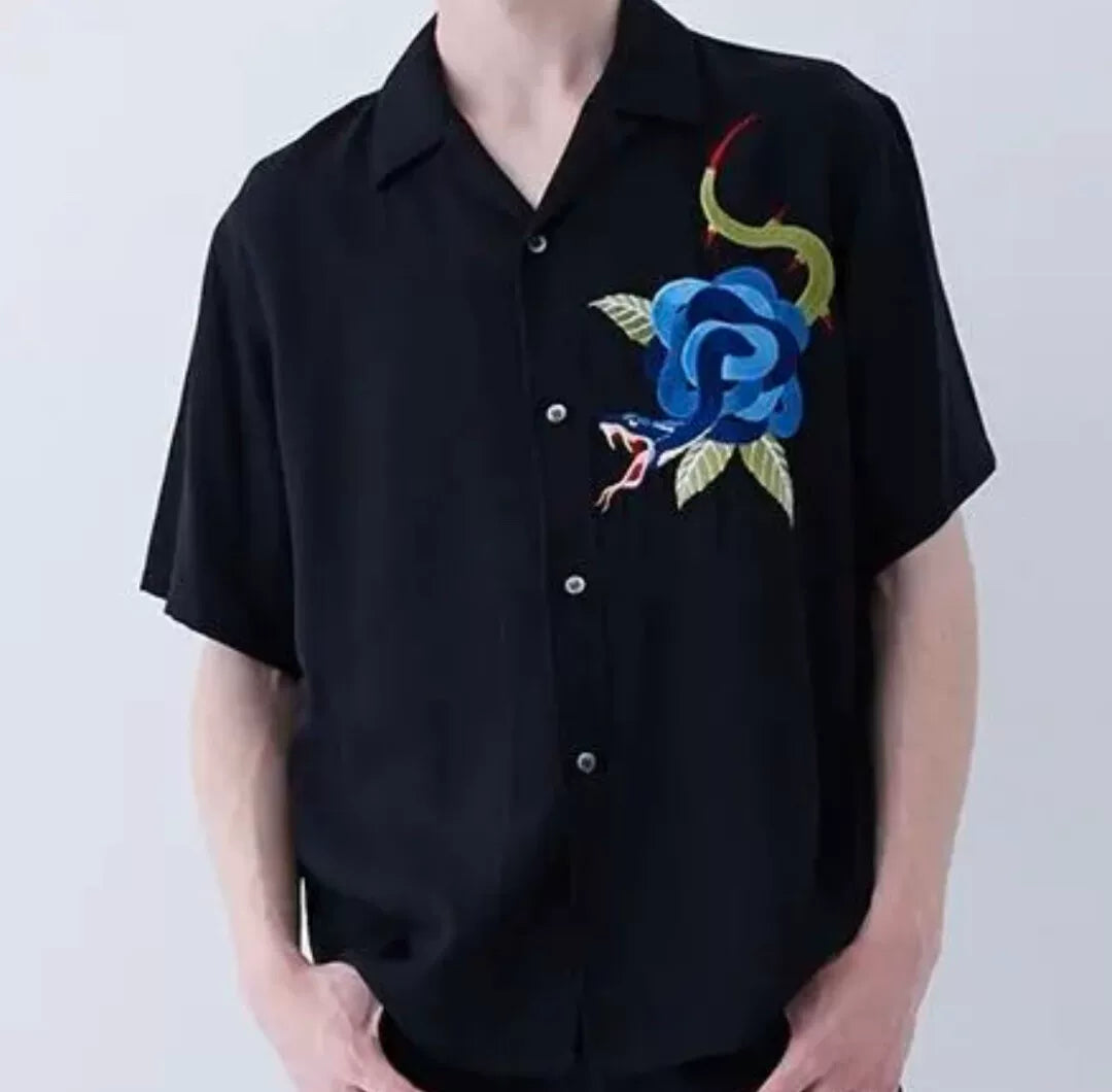 Undercover Rose Snake Embroidery Shirt
