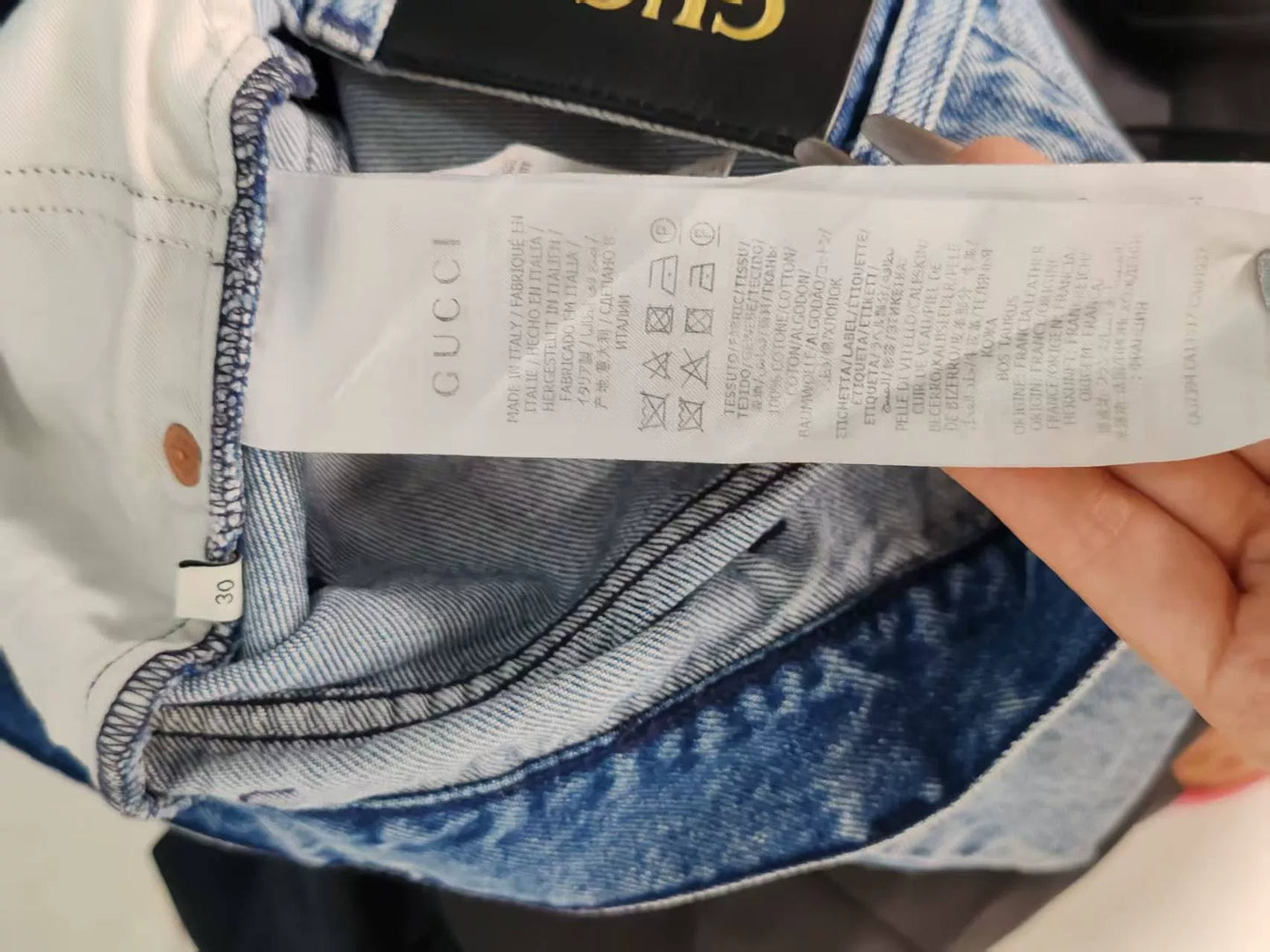 Authentic Gucci Distressed Denim Jeans