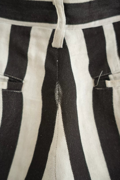 yohji yamamoto striped baseball pants