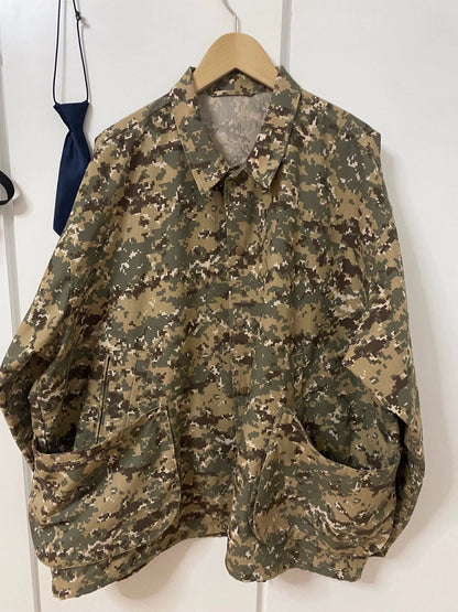 camo military style oversized jacket