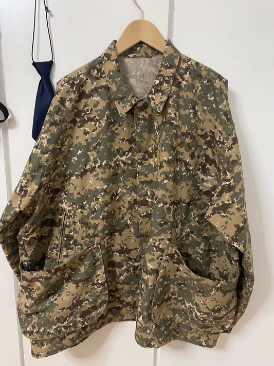 camo military style oversized jacket