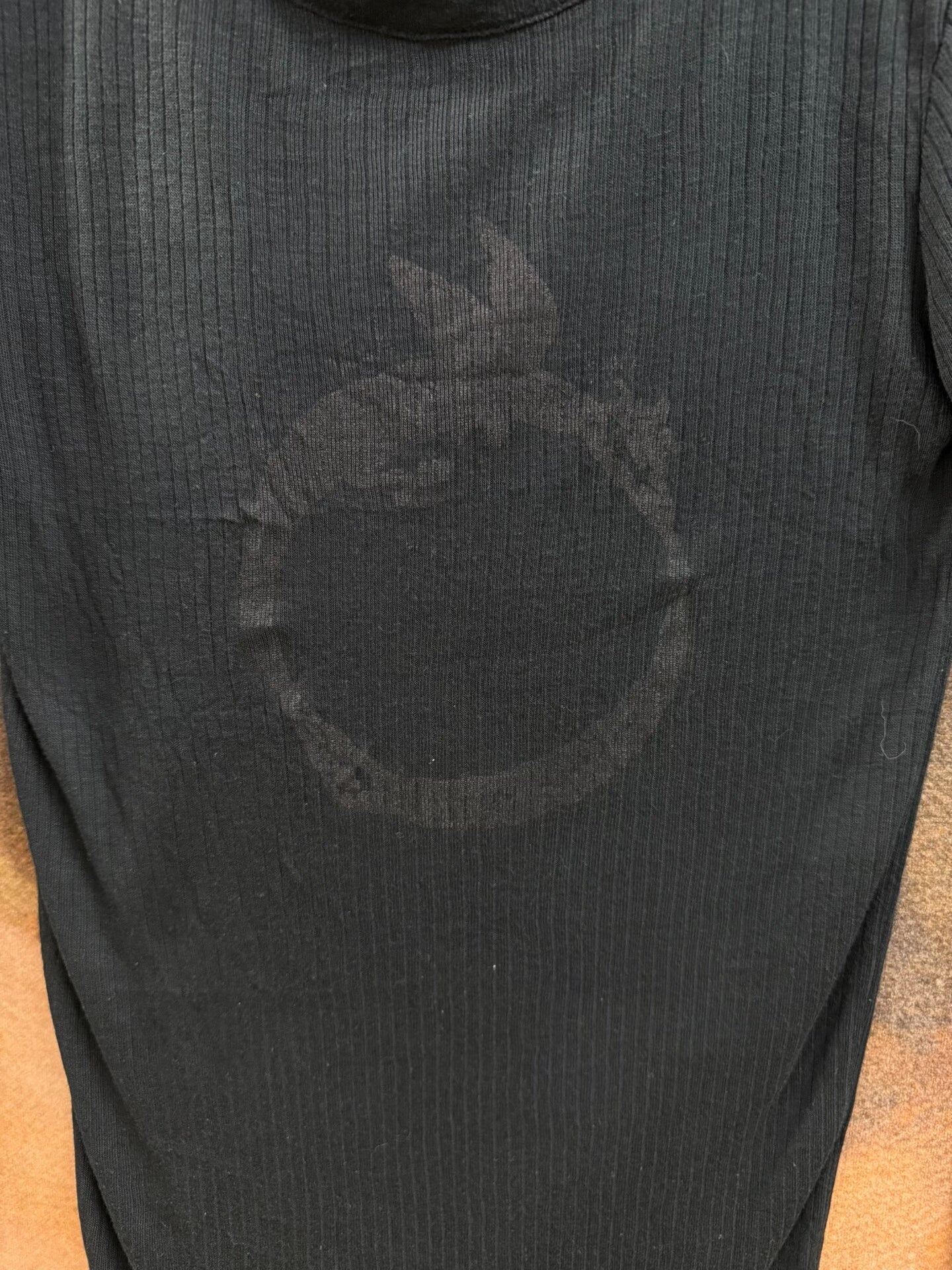 long sleeve fitted black top