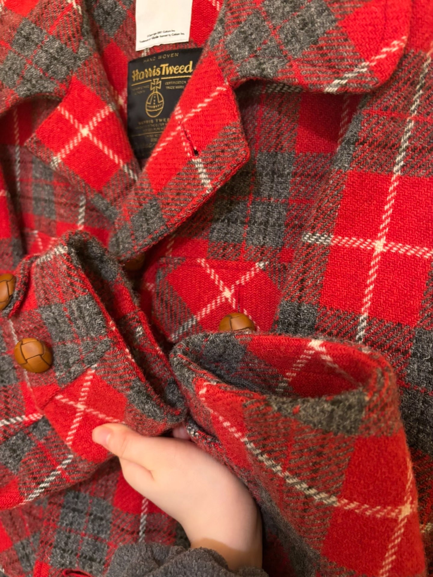 Visvim Harris Tweed Plaid Wool Coat
