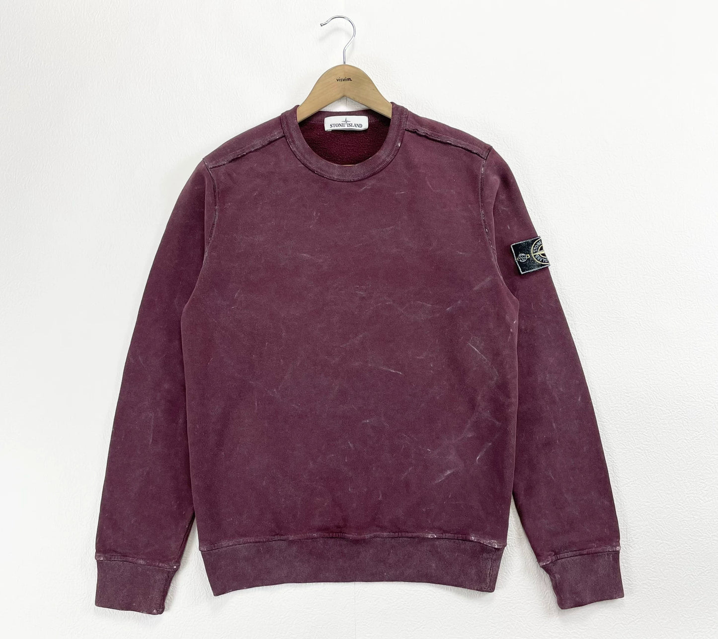 stone island purple frost effect sweatshirt
