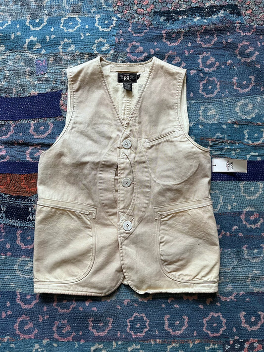 rrl distressed hunting style vest